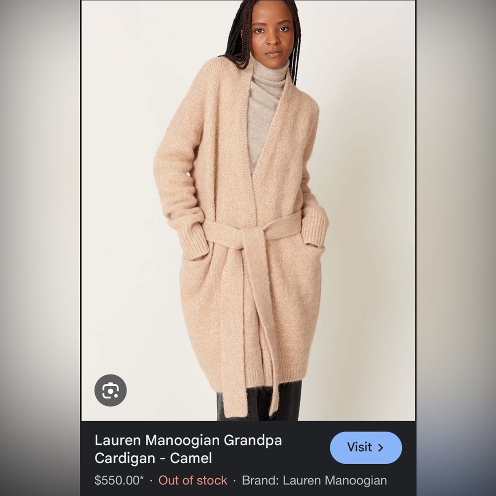Grandpa Cardigan in camel